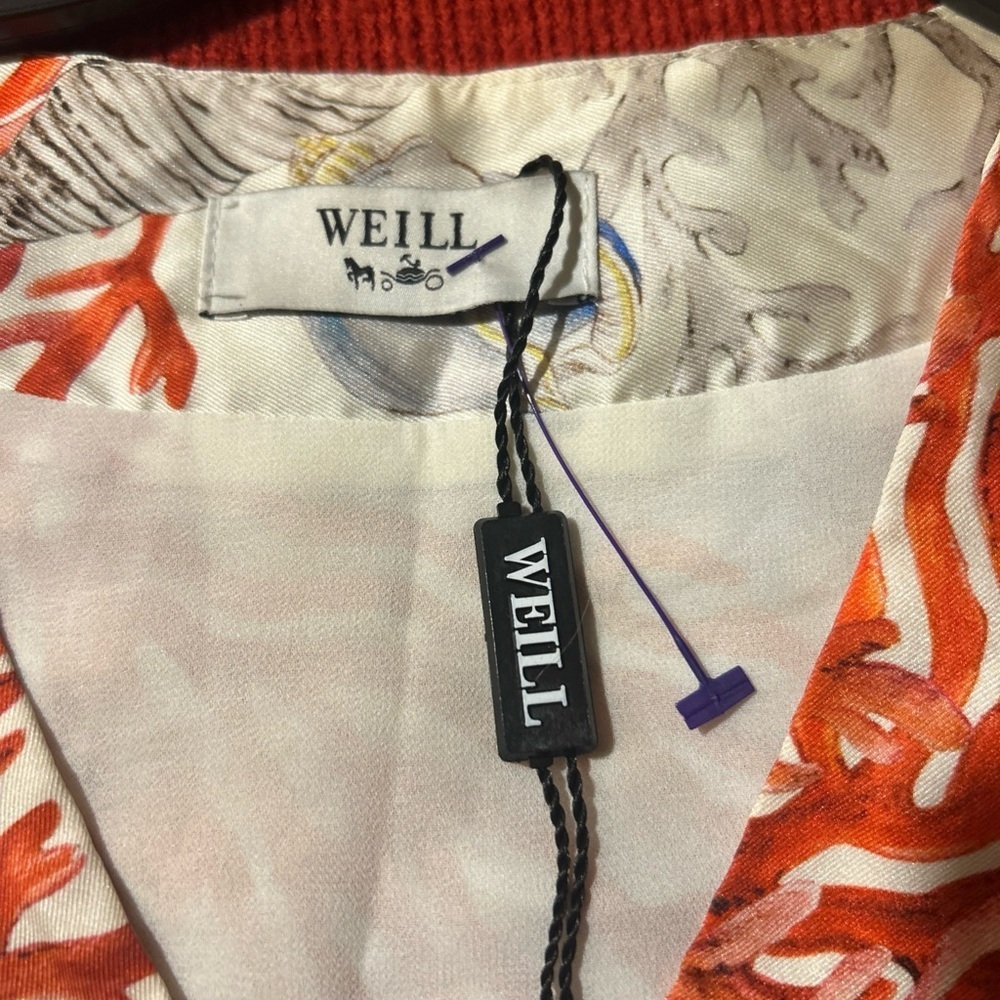 Weill Italy Puff Long Sleeve Multicoloured Tunic Dress Size 8 - Picture 10 of 14